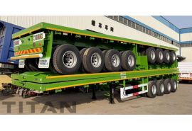 40 Ft Flatbed Container Trailer will be Sent to Gabon