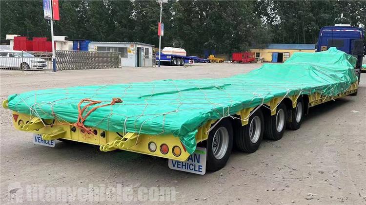 4 Line 8 Axle Trie Exposed Low Loader Trailer for Sale In Guyana