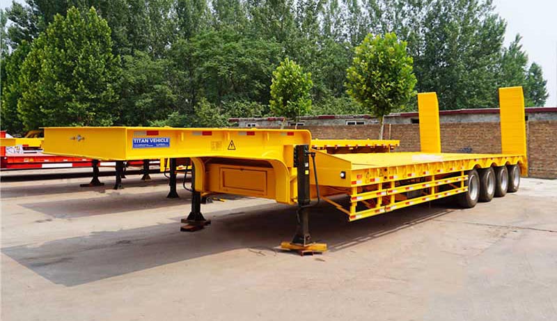 4 Axle Extendable Low Bed Trailer for Sale