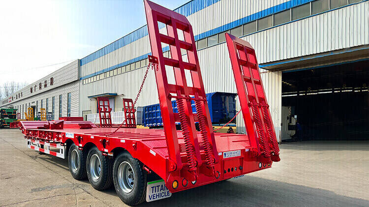 3 Axle 60ton Lowbed Trailer Truck for Sale Price 