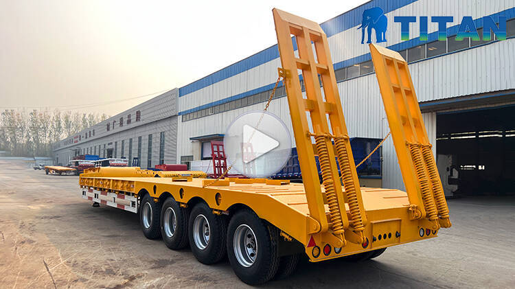 4 Axle 80ton Lowbed Semi Trailer for Sale Price