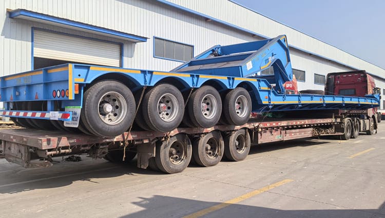 牙买加出售4线8轴可拆卸颈式拖车