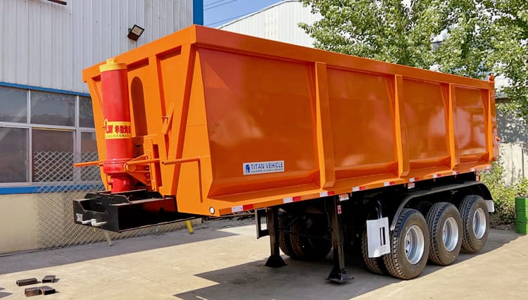 赞比亚出售三轴液压自卸拖车