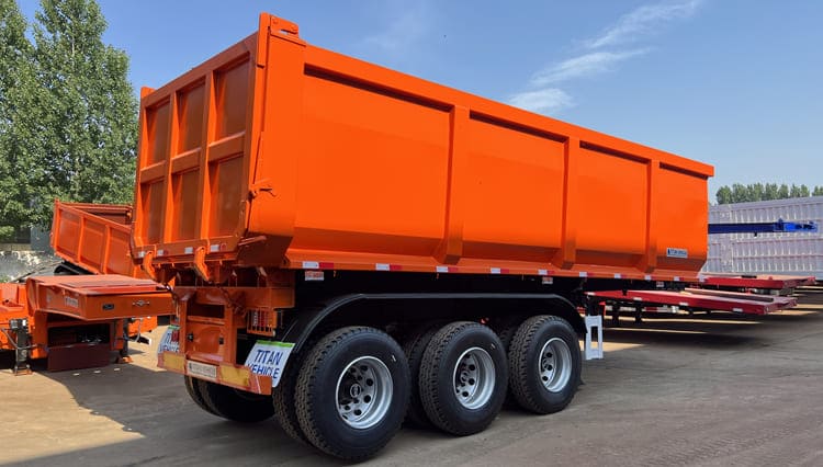 赞比亚出售三轴液压自卸拖车