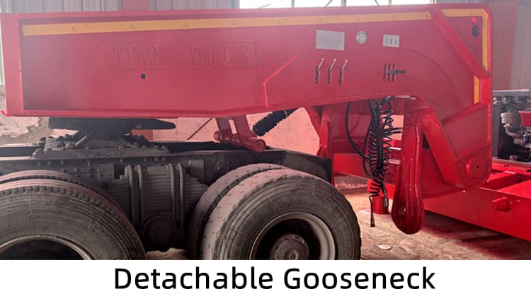 可拆卸鹅颈式拖车|坦桑尼亚出售的3轴鹅颈式拖车