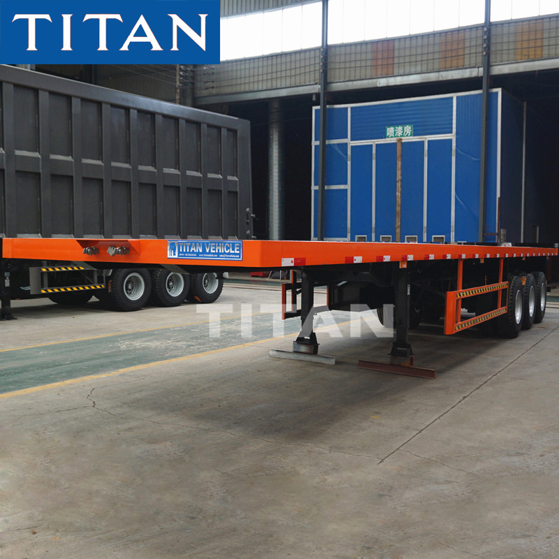 Titan 40 Foot Flatbed Semi Trailer For Sale Flatbed Trailer 3 Axle