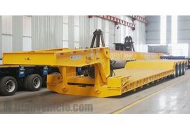 4 Axle 80 Tons Removable Gooseneck Lowboy Trailer will be sent to Liberia
