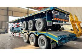 Tri Axle 60 Ton Semi Low Loader Trailer will be sent to Nigeria