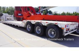 3 Axle 60 Tons Detachable Gooseneck Trailer will be sent to Djibouti