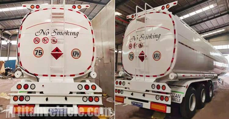 3 Axle 54000L Fuel Tanker Truck Trailer for Sale in Ghana Accra