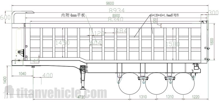 35CBM Dump Truck Trailer for Sale In Tanzania