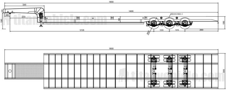 80 Ton Lowbed Trailer for Sale In Algeria - TITAN VEHICLE