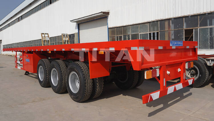 Titan 404853 Ft Tri Axle Flatbed Container Semi Trailer 45 Ft Flat