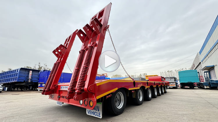 7 Axle 100t Lowbed Trailer Truck for Sale in Congo 
